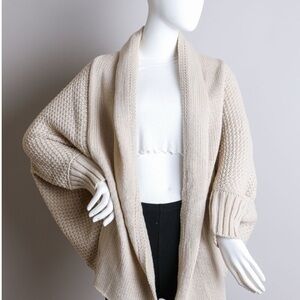 Batwing Sweater, Cozy Cream Knit Sweater Batwing Cardigan New In Packaging